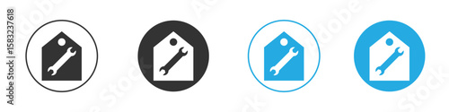 Home repair icon, simple flat style, illustration, logo sign symbol pictogram template, for ui or ux.