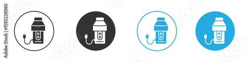 Garbage disposal icon, simple flat style, illustration, logo sign symbol pictogram template, for ui or ux.
