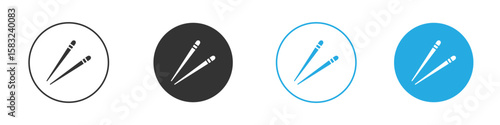 Chopsticks icon, simple flat style, illustration, logo sign symbol pictogram template, for ui or ux.