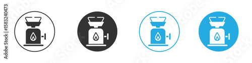 Camping gas icon, simple flat style, illustration, logo sign symbol pictogram template, for ui or ux.