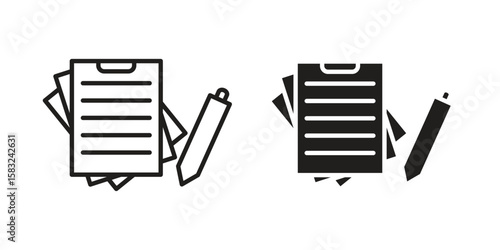 Wills and trusts icon in flat and liner trendy style for app ui designs