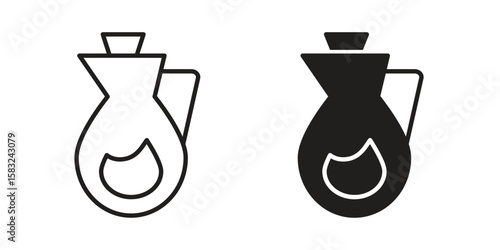 Vinegar icon in flat and liner trendy style for app ui designs