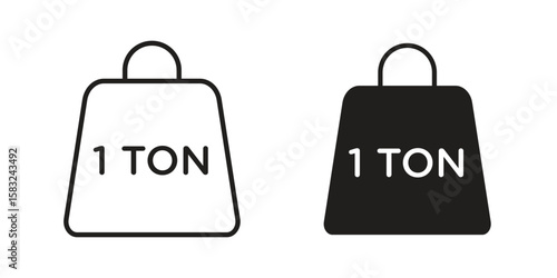 Tonne icon in flat and liner trendy style for app ui designs