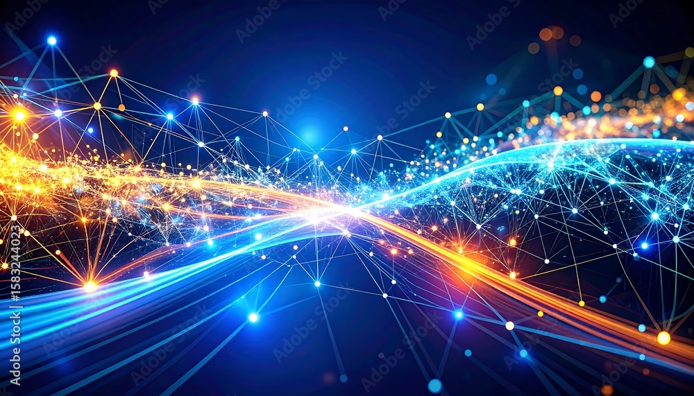 Obraz premium Abstract network flow (1)