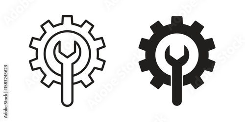 Productivity tools icon in flat and liner trendy style for app ui designs