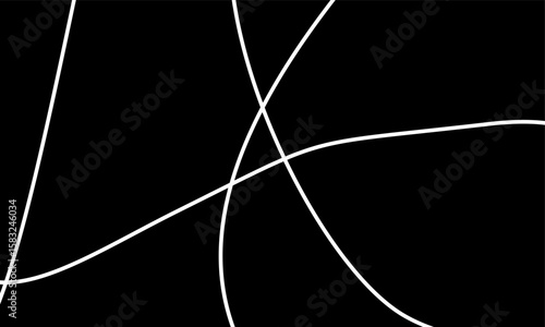 Abstract background featuring white lines on a black backdrop. These lines are curved and intersecting, creating a modern, minimalist design.