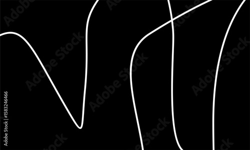 Abstract background featuring white lines on a black backdrop. These lines are curved and intersecting, creating a modern, minimalist design.