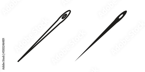 Needle icon in flat and liner trendy style for app ui designs