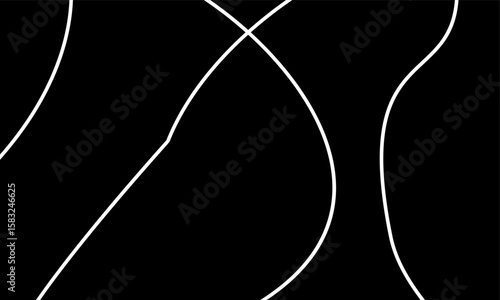 Abstract background featuring white lines on a black backdrop. These lines are curved and intersecting, creating a modern, minimalist design.