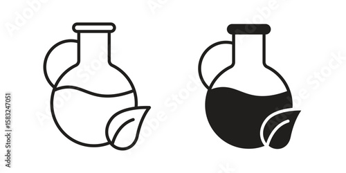 Massage oil icon in flat and liner trendy style for app ui designs