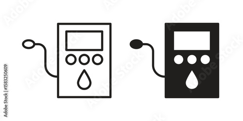 Dialysis icon in flat and liner trendy style for app ui designs