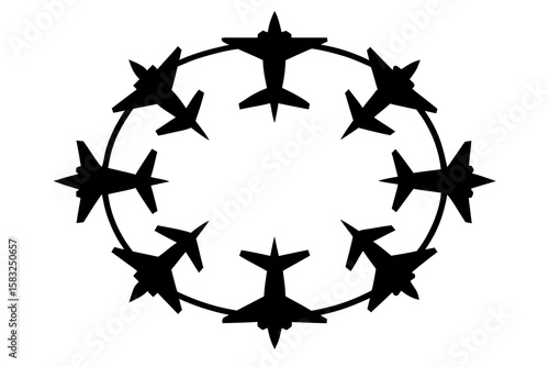 Precision Flight: Fighter Jet Formation and Aerial Acrobatics