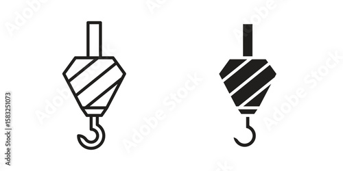 Crane icon in flat and liner trendy style for app ui designs