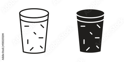 Cork wine icon in flat and liner trendy style for app ui designs
