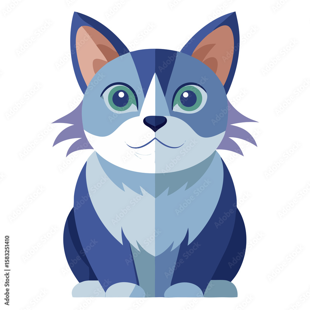 Obraz premium Cute Cat Photo Transparent Background