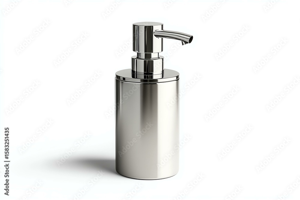 Obraz premium soap dispenser midpump, bright white background, studiograde lighting, premium commercial look