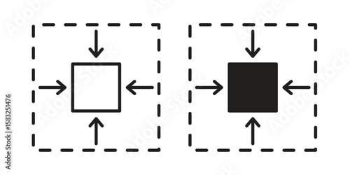 Compact size icon in flat and liner trendy style for app ui designs