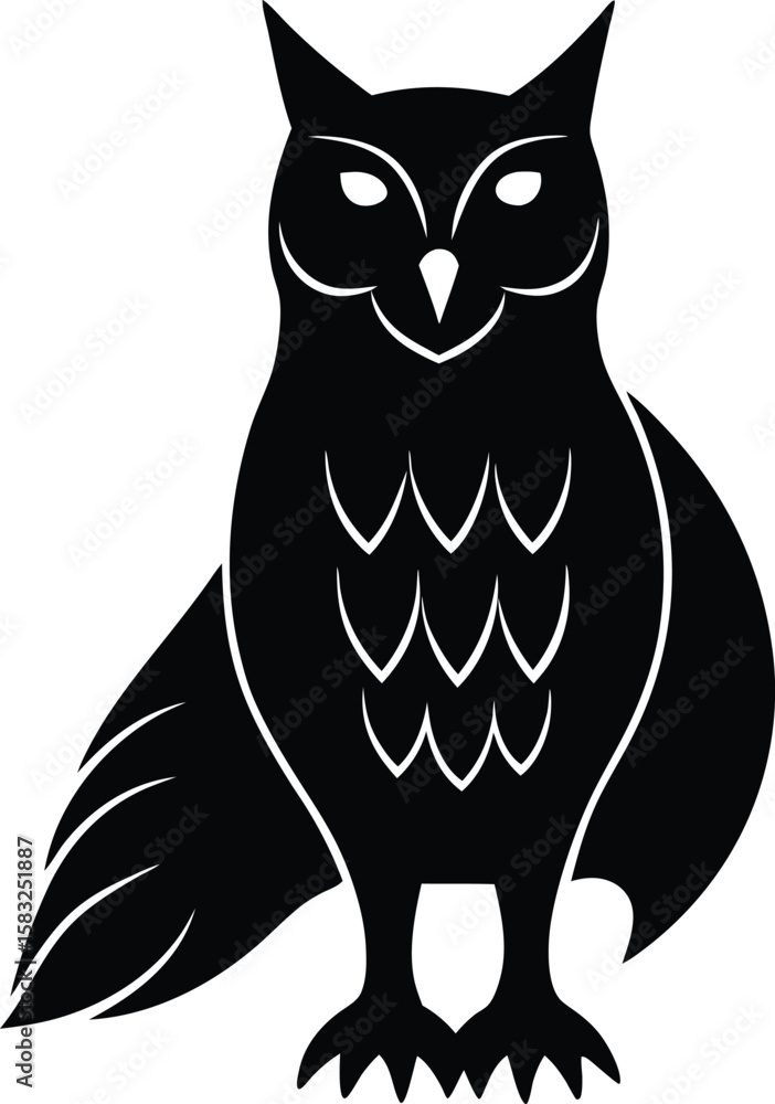 Obraz premium owl on a white background
