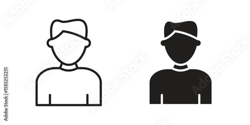 Cashier icon in flat and liner trendy style for app ui designs