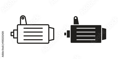 Car alternator icon in flat and liner trendy style for app ui designs