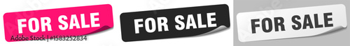for sale sticker. for sale sticker set on white background