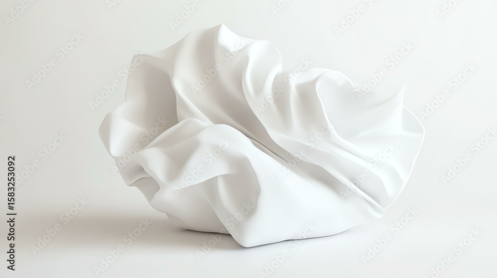 pillow with fabric folds, clean minimal white backdrop, visually balanced mockup, premium commercial look pillow with fabric folds, clean minimal white backdrop, visually balanced mockup, premium commercial look