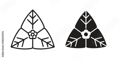 Bougainvillea icon in flat and liner trendy style for app ui designs