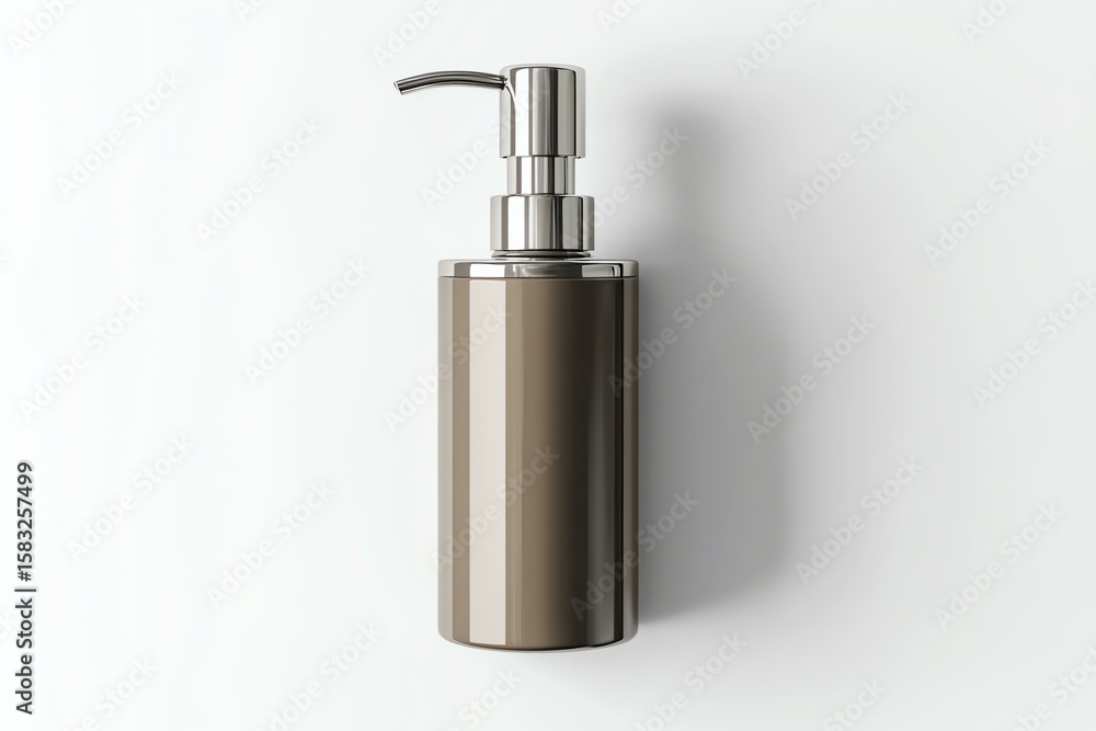 Obraz premium soap dispenser midpump, isolated on white background, crisp and modern, studiograde lighting