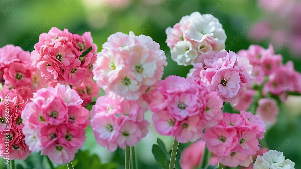 Delicate Pink and White Flowers in Bloom Delicate Pink and White Flowers in Bloom