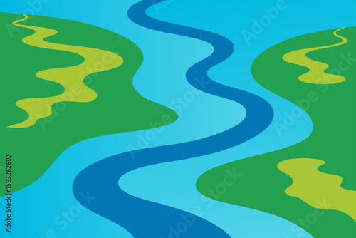 aerial pattern of rivers braiding through wetlands