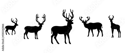Wild Animal Silhouette Black Filled - Vector Illustration Outline Design Icon.