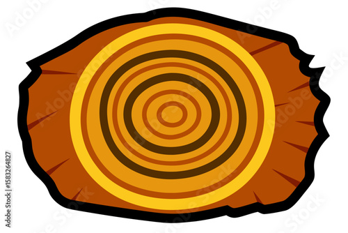 tightly packed tree rings on a fallen log