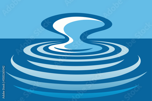 water reflection distorted by gentle ripples