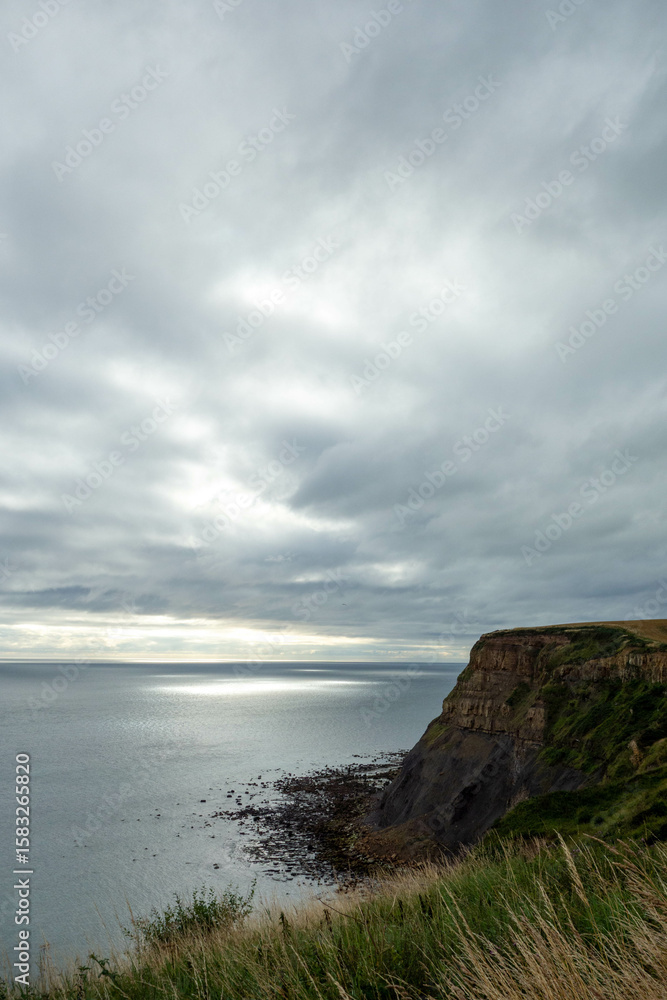 Naklejka premium Clifftop, Whitby, North Yorkshire, UK , Coast, Sea 