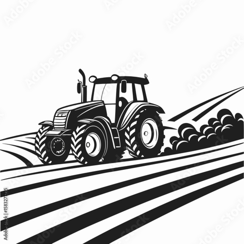 tractor on a field