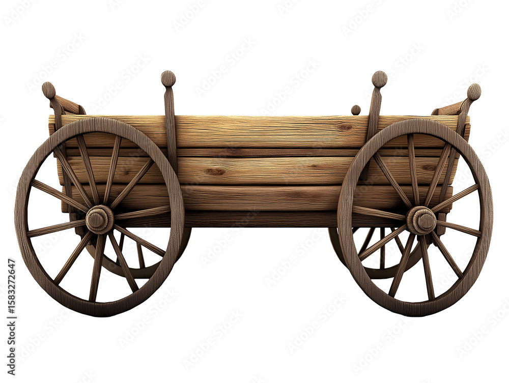 Fototapeta premium Cart , isolated on transparent background, png