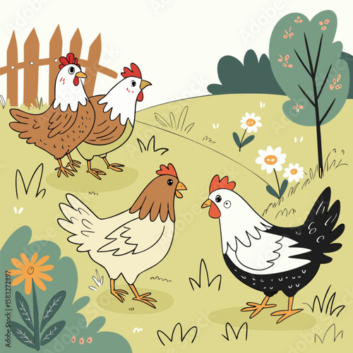 hen and chickens