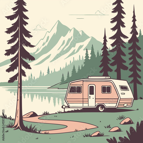 camping in the mountains