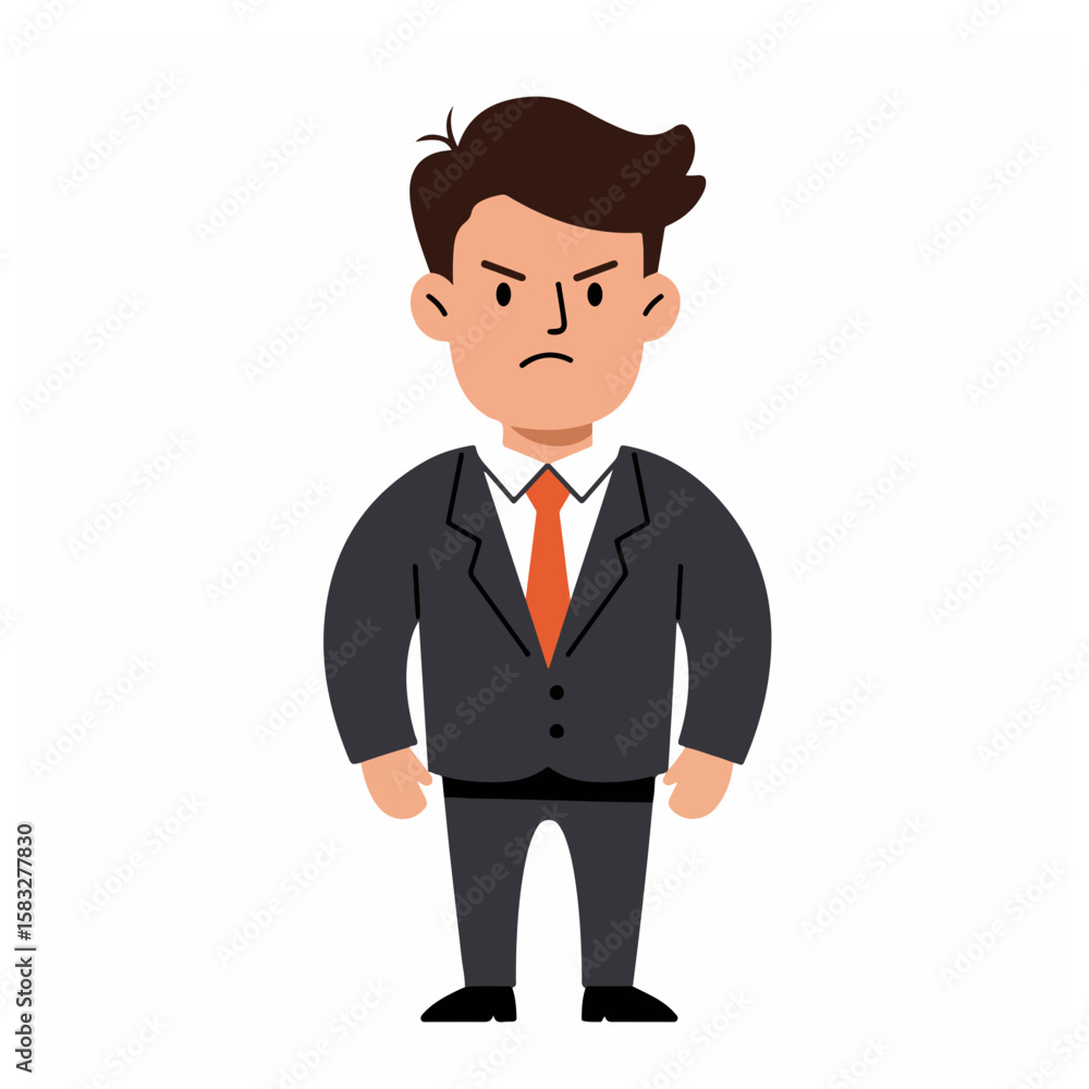 success leader business professional with super flat illustration success leader business professional with super flat illustration