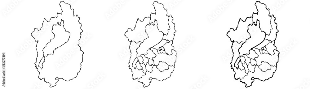 custom made wallpaper toronto digitalSaga Prefecture map – vector illustration of cities, towns, and coastal areas in Kyushu, Japan