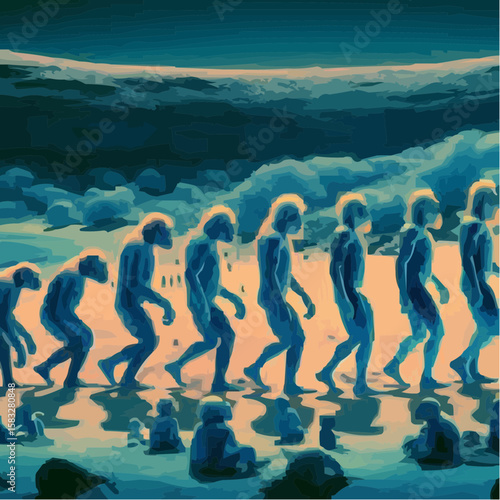 
alternative digital art showing the evolution of humanity 76