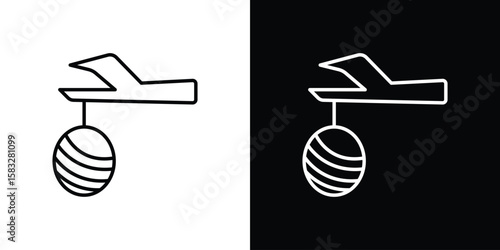 Cocoon icon line for web, mobile and infographics.