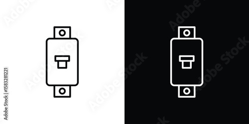 Circuit Breaker icon line for web, mobile and infographics.