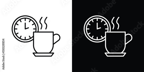 Break icon line for web, mobile and infographics.