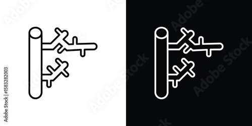 Blood vessel icon line for web, mobile and infographics.