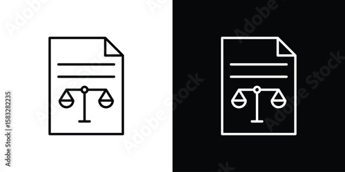 Balance sheet icon line for web, mobile and infographics.