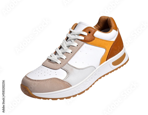  Retro High-Top Sneakers – 3D Angled View Isolated