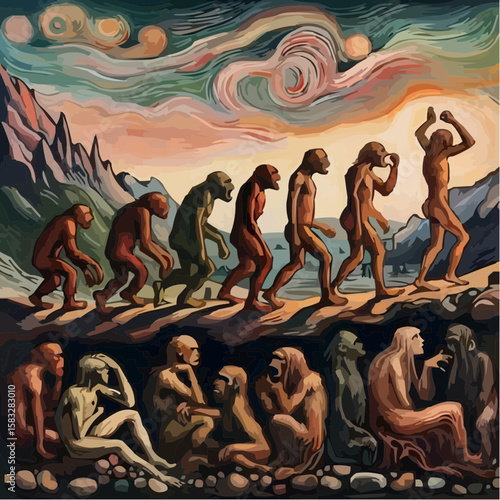 
alternative digital art showing the evolution of humanity 36