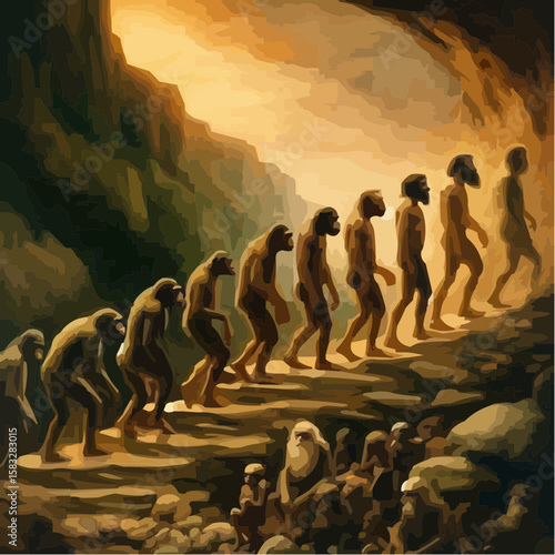 
alternative digital art showing the evolution of humanity 34