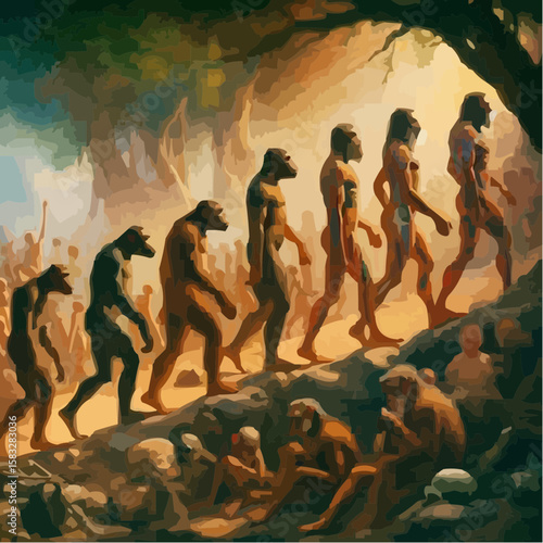 
alternative digital art showing the evolution of humanity 32